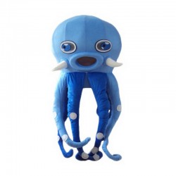 Blue Octopus Mascot Costume