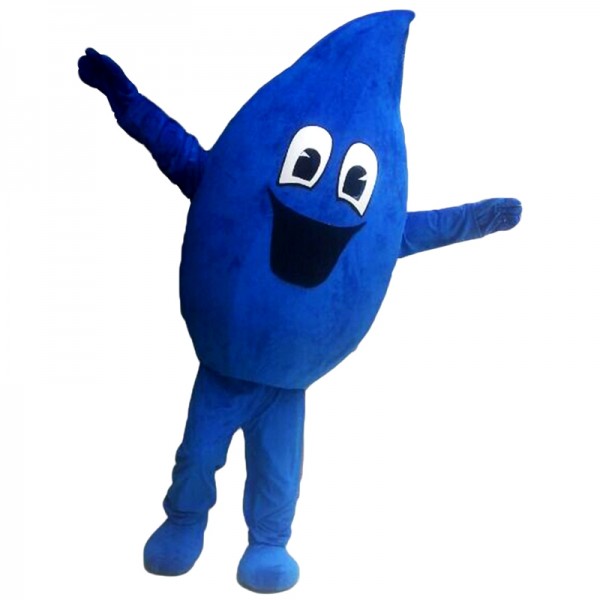 Blue Water Droplets Mascot Costume