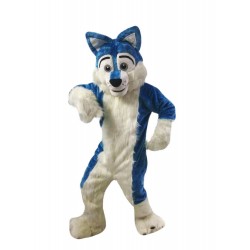 Blue Wolf Mascot Costume