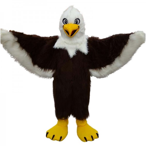 Brown Eagle Long Wool High Quality Mascot Costume