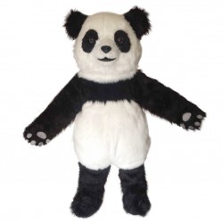 Giant Panda high quality Long hair Mascot Costume