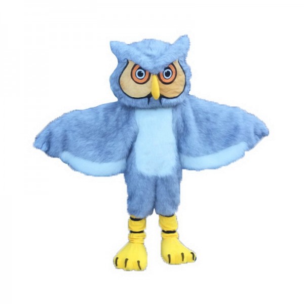 Gray Long-haired Owl Mascot Costume