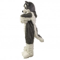 Gray Wolf Husky Dog Mascot Costume
