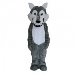 Grey Wolf Mascot Costume