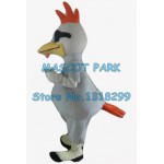 cool big white rooster Mascot Costume