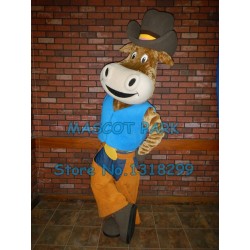 New Dairy Cow Cowboy Mascot Costume