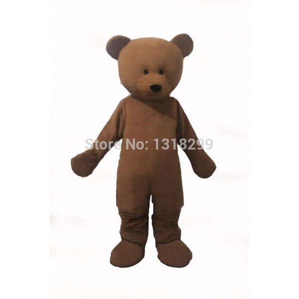 Brown Fluffy Bear Mascot Costume