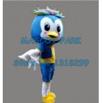 little blue luky bird Mascot Costume
