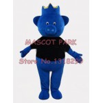customized blue king pig Mascot Costume