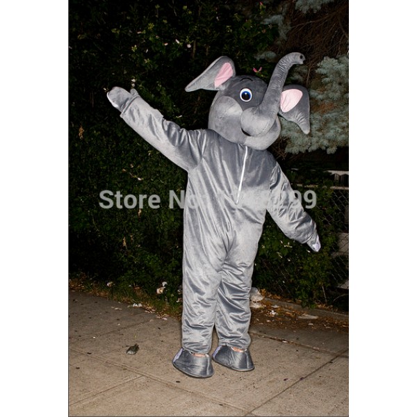 grey Elephant Mascot Costume