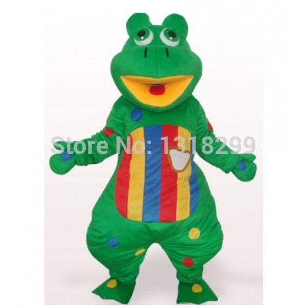 Colorful Frog Prince Mascot Costume