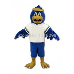 Blue hawk Mascot Costume