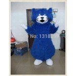 Brushy Blue Cat Mascot Costume
