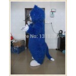 Brushy Blue Cat Mascot Costume
