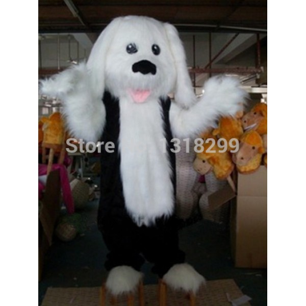 Pluffy Hair Dog Mascot Costume