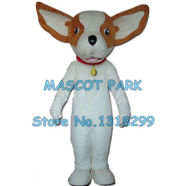 white dog Mascot Costume