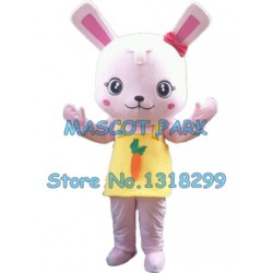 pink rabbit Mascot Costume