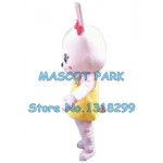 pink rabbit Mascot Costume