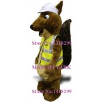 Squirrel traffic police Mascot Costume 