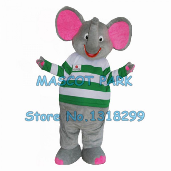 green elephant Mascot Costume
