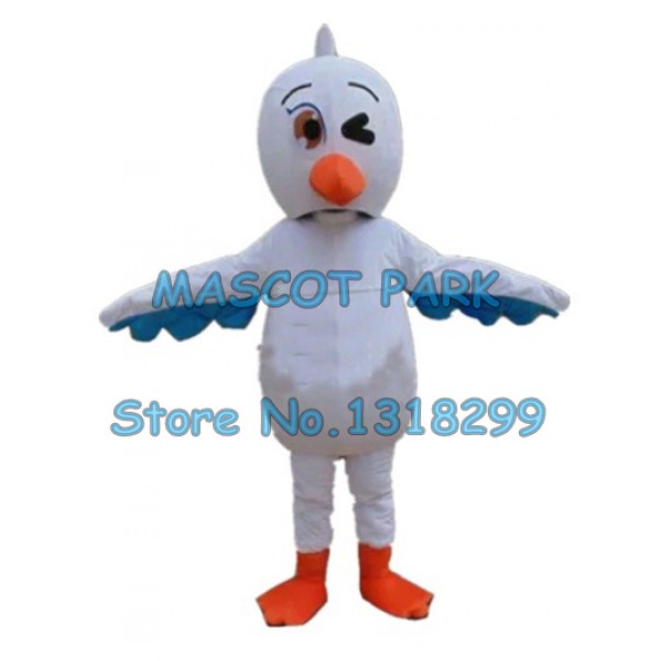 white stork Mascot Costume