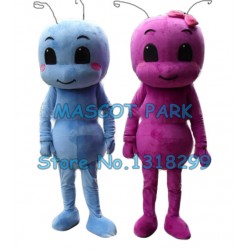 blue and rose red ant baby Mascot Costume