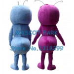 blue and rose red ant baby Mascot Costume