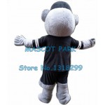 grey sport bear Mascot Costume