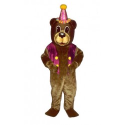 Happy Birthday Bear Adult Mascot Costume