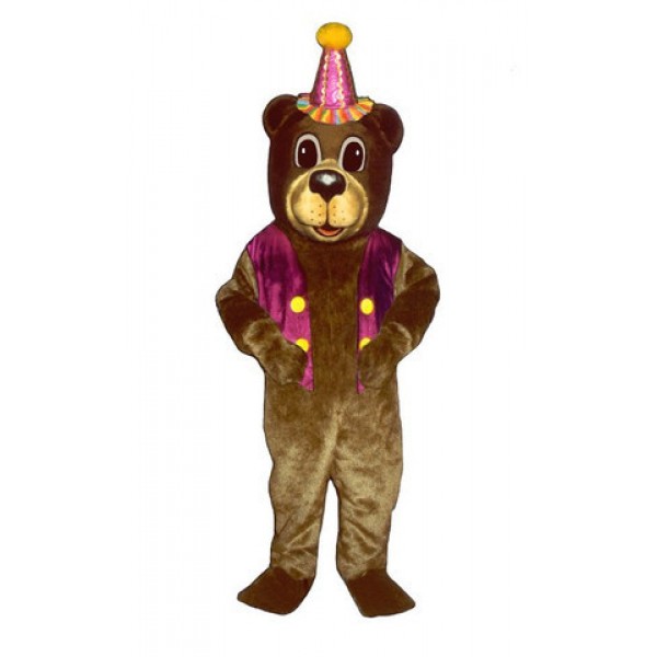 Happy Birthday Bear Adult Mascot Costume