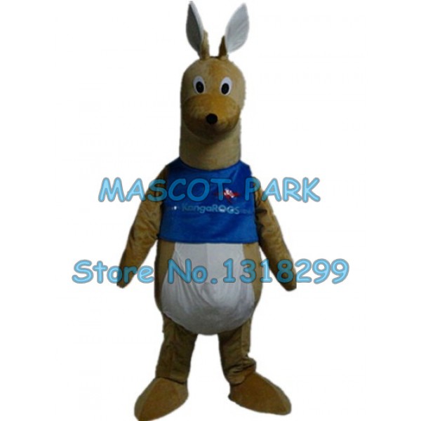 blue Kangaroo Mascot Costume