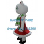 cute cat Mascot Costume red cat