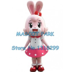 cute rabbit Mascot Costume pink bunny