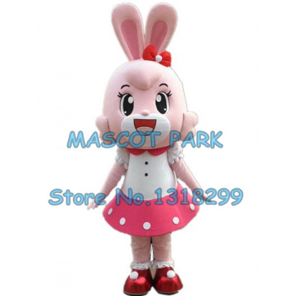 cute rabbit Mascot Costume pink bunny