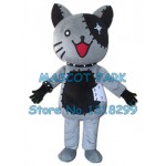 grey cat Mascot Costume