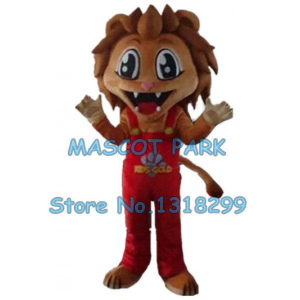cartoon lion Mascot Costume red