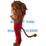 cartoon lion Mascot Costume red