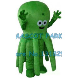 green octopus Mascot Costume