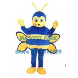 blue bee Mascot Costume