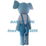 blue elephant Mascot Costume