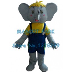 grey elephant Mascot Costume 