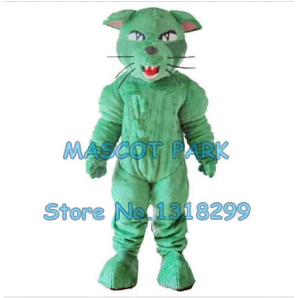 green panther Mascot Costume