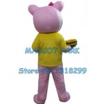 pink bear Mascot Costume