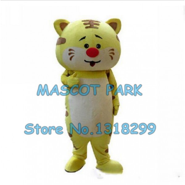 brown tiger Mascot Costume