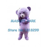 purple bear Mascot Costume