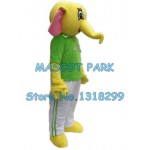 green elephant Mascot Costume
