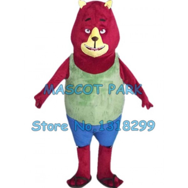 red bear Mascot Costume