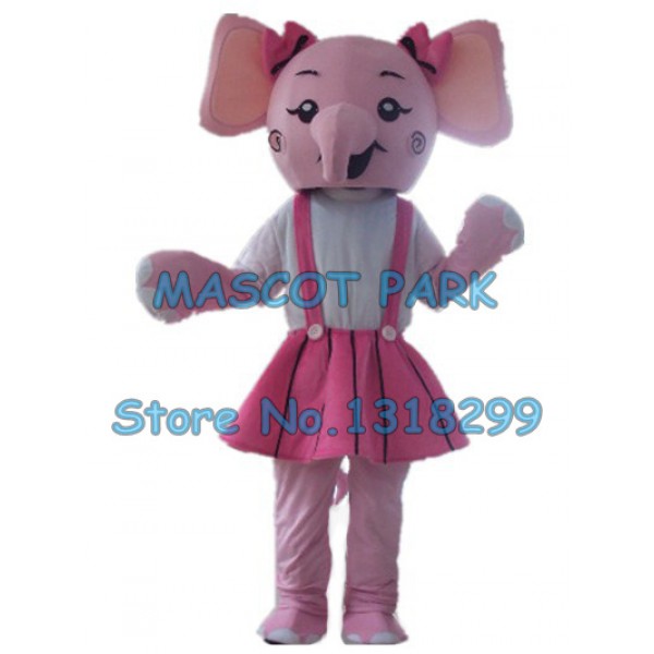 pink elephant Mascot Costume small elephant