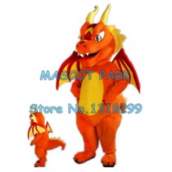 Fiery Dragon Mascot Costume