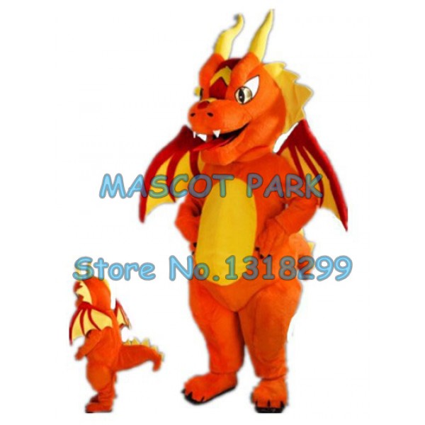 Fiery Dragon Mascot Costume